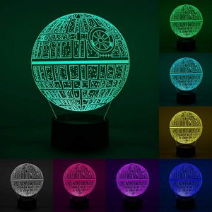 Annonce 3D Lampe Illusion Optique, LED Veilleuse, 7 Couleurs Tactile avec Câble USB