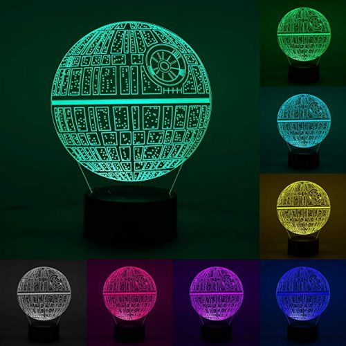Annonce: 3D Lampe Illusion Optique, LED Veilleuse, 7 Couleurs Tactile avec Câble USB