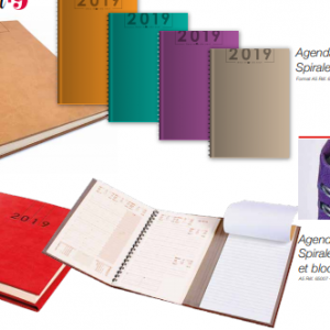 Annonce Agenda semainier Spirale enveloppante