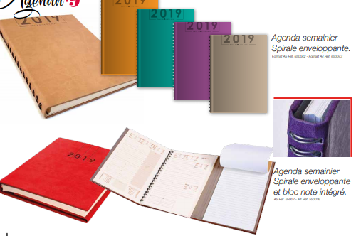 Annonce: Agenda semainier Spirale enveloppante