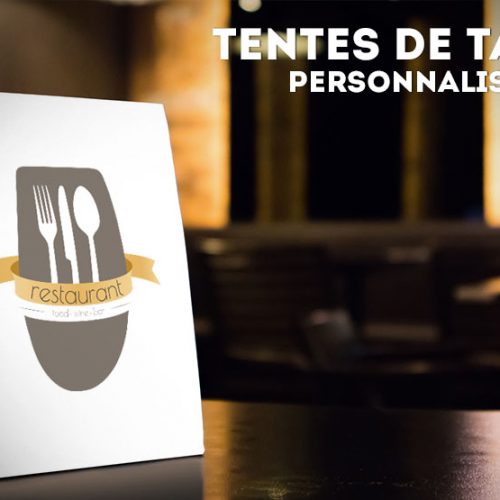Annonce: Imprimer chevalet de table 2 faces - table-tent