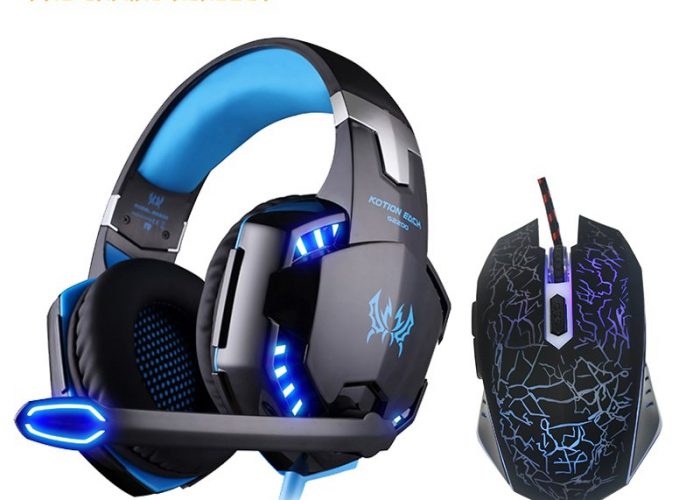 Image annonce: Casque stéréo Gaming + Souris Gaming optique usb