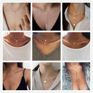 Annonce Petit Collier de Coeur pour les Femmes chaîne courte Coeur pendentif étoile