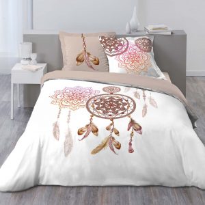 Annonce Housse de couette et deux taies coton 240 x 220cm