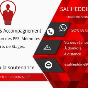 Annonce ACCOMPAGNEMENT ENCADREMENT PFE MEMOIRE RAPPORT DE STAGE