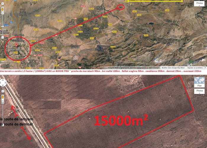 Image annonce: Terrain de 15000 m2 Proche de Marrakech