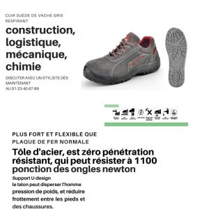 Annonce Cuir suède de vache gris respirant