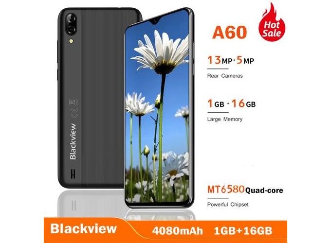 Image annonce: Blackview A60 Smartphone 4080mAh 19:9 6.088 inch dual Camera 1GB / 16GB