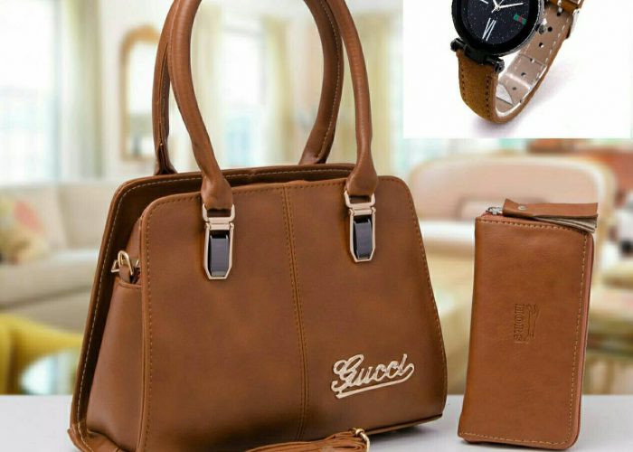Image annonce: Sac + porte monnaie + montre pour femme