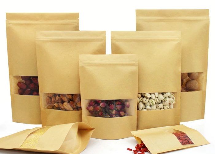 Image annonce: Sachet kraft avec fenêtre Refermable Alimentaire