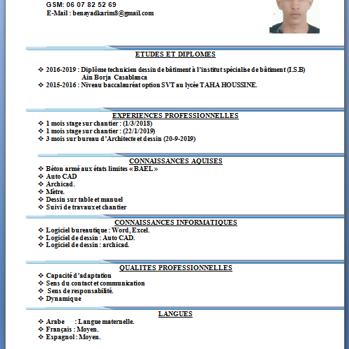 Annonce: dessinateur de bâtiment