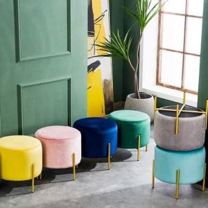 Annonce Tabouret Rond en velour