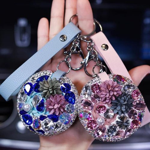 Annonce: Accessoires , porte cle diamant en cuir et double miroir