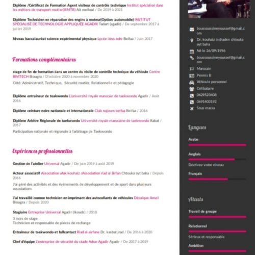 Annonce: Demande d'emploi