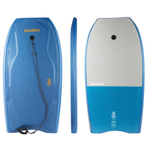 Annonce: Bodyboard 100 Avec Leash Poignet ( Bleu/Rose/Jaune - Tailles : 36/39/42)