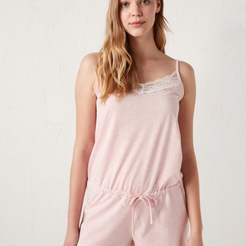 Annonce: Combinaison Courte Col En Dentelles (Taille : XS / S / M / L / XL / 2XL)