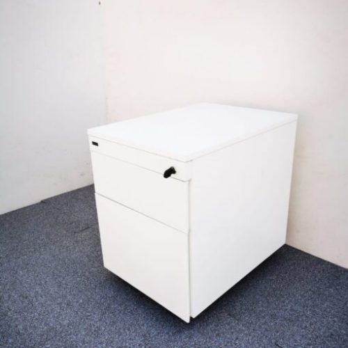 Annonce: Caisson à roulette blanc Magencia 2 tiroirs avec clé