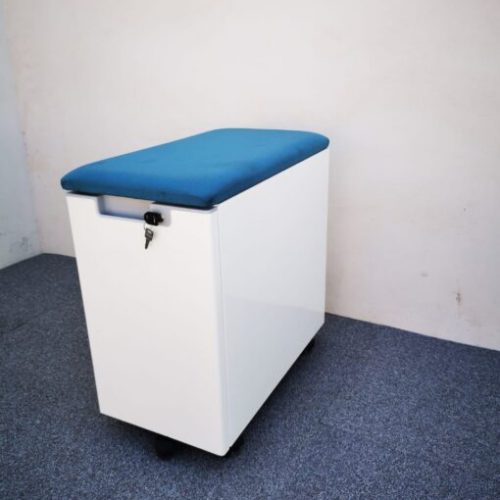Annonce: CAISSON AVEC COUSSIN D’ASSISE BLEU