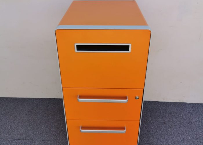 Image annonce: Meuble caisson de rangement Bisley mobile orange