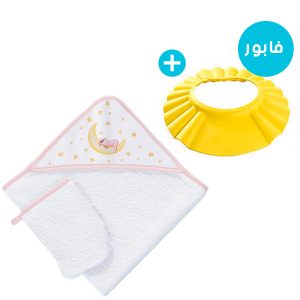 Annonce Sortie de bain 100% Cotton + Bonnet de protection souple et sécurisé - NAF-NAF  & MORA