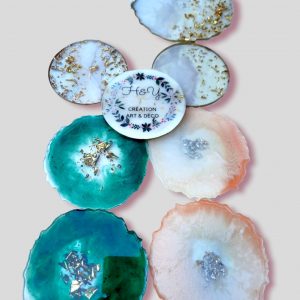Annonce 4 sous tasse handmade en résine epoxy