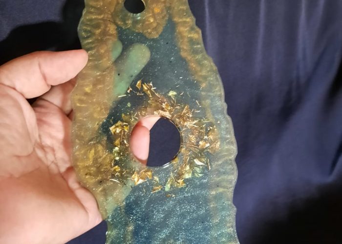 Image annonce: Support de verre handmade en résine epoxy
