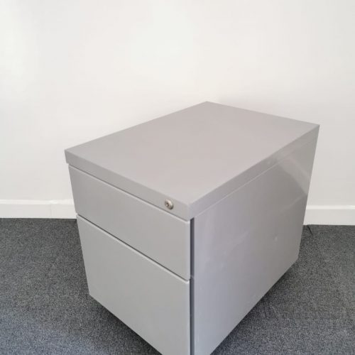 Annonce: Caisson 2 Tiroirs gris rangement dossiers suspendu avec clé