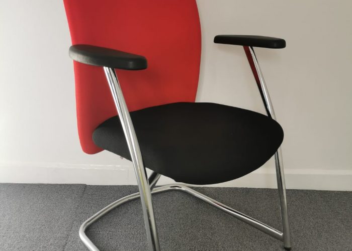 Image annonce: Chaise visiteur Joyten inox bi-color
