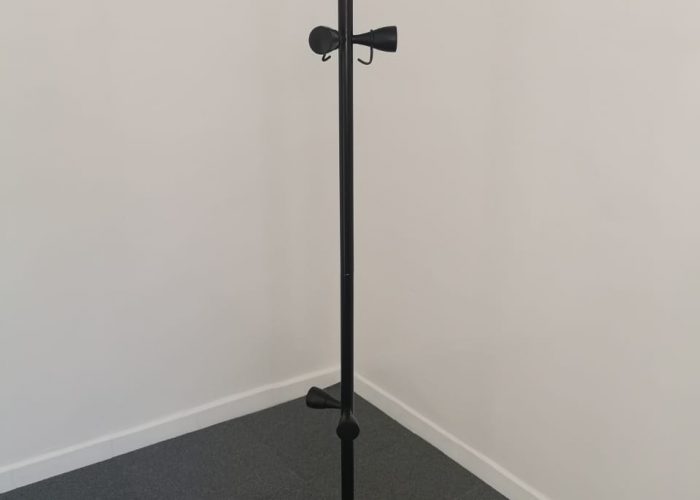 Image annonce: Porte manteau 6 patères et porte parapluie noir métal