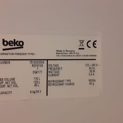Annonce: Vente Réfrigérateur BEKO presque neuf