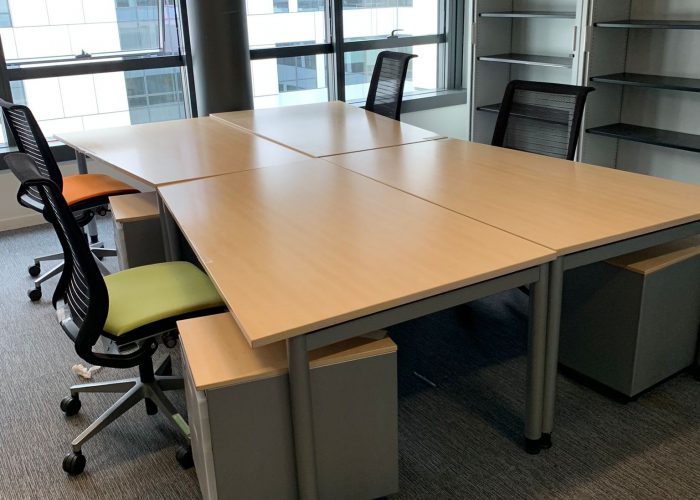 Image annonce: Bureau open space 4 poste quadrilatère Haworth