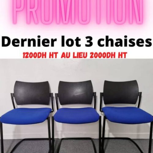 Annonce: Chaise visiteur dream bleu professionnel lot 3
