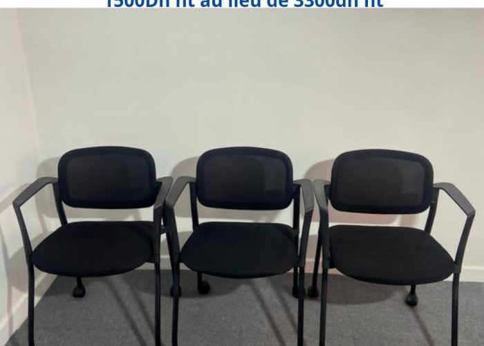 Image annonce: 3 dernière Chaise à roulette en promo dossier resille top qualité