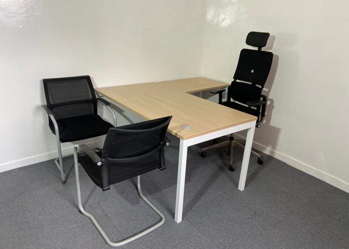 Image annonce: Bureau Angle Blanc Haworth 160x160cm