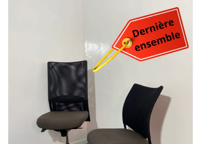 Image annonce: Chaise à roulette soutien lombaire & visiteur marron résille