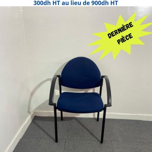 Annonce: Chaise accueil tissu bleu avec accoudoir
