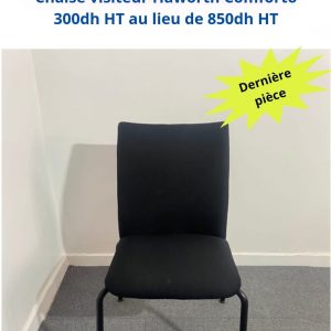 Annonce Chaise visiteur Haworth comforto tissus noir