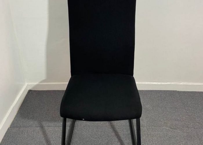 Image annonce: Chaise visiteur luge noir dossier long promo