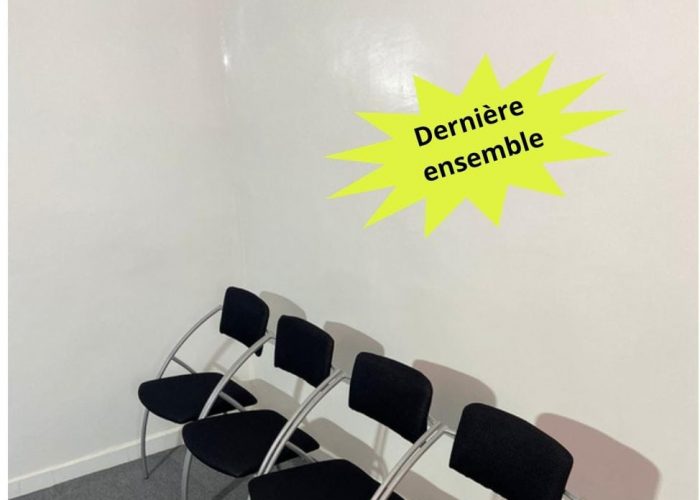 Image annonce: Ensemble 4 chaise visiteur noir design promo