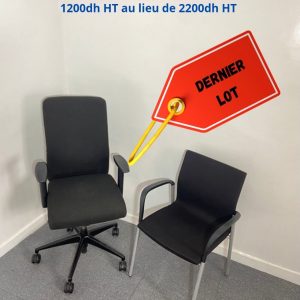 Annonce Ensemble chaise président ergonomique et visiteur promo