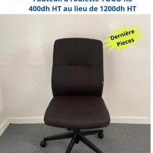 Annonce Fauteuil à roulette TOGO RS noir de bureau en tissus