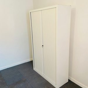 Annonce Armoire haute 120x200cm blanche porte coulissante
