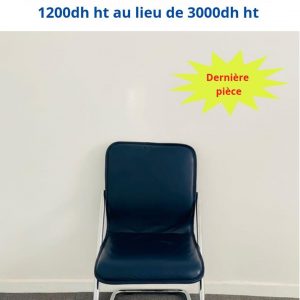Annonce Chaise en cuir bleu marine chromée