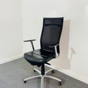 Annonce Fauteuil de direction design Kosmo simili-cuir aluminium