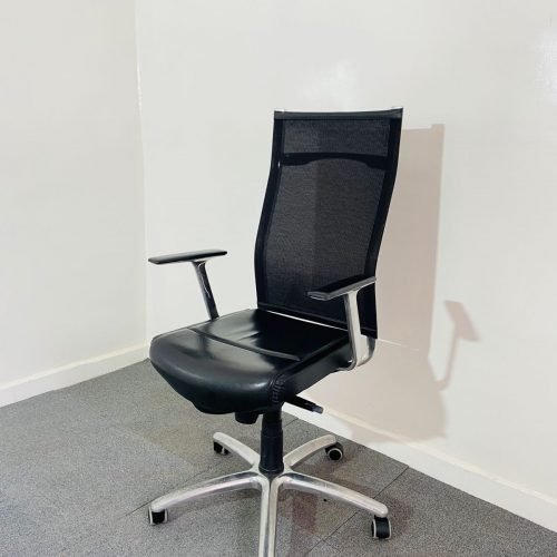 Annonce: Fauteuil de direction design Kosmo simili-cuir aluminium