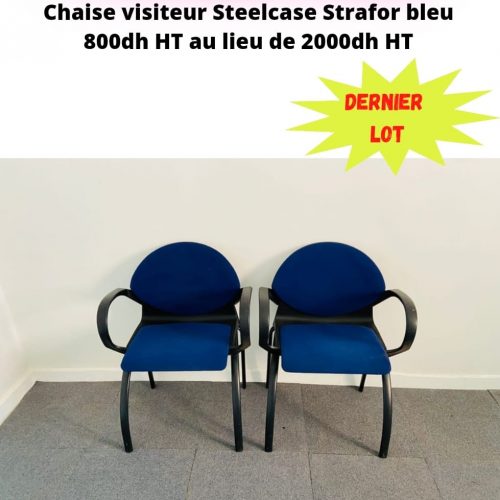 Annonce: Chaise visiteur Steelcase Strafor bleu