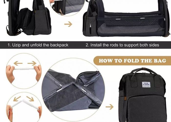 Image annonce: Sac à dos à langer pour bébé