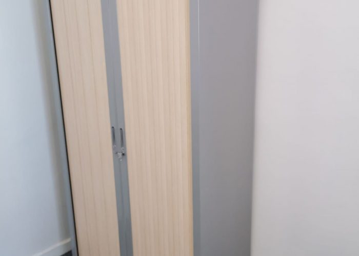Image annonce: Armoire Porte coulissante gris/marron 100x200cm