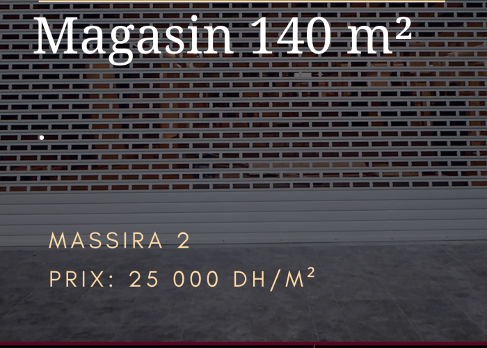 Image annonce: Magasin 140 m² à vendre à Massira 2