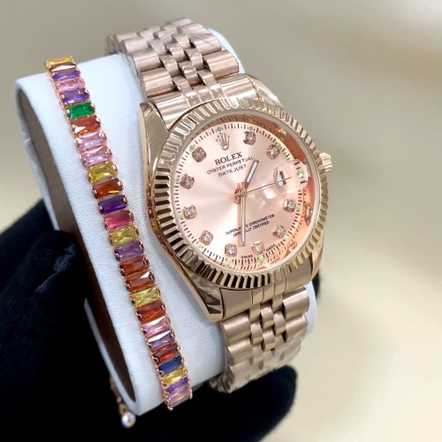Annonce: Montre rolex avec gourmette acier inoxydable